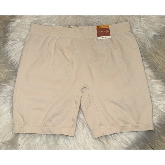 State Of Day Seamless High Cut Boyshorts Slip Shorts Womens S Small Beige New - Picture 1 of 4